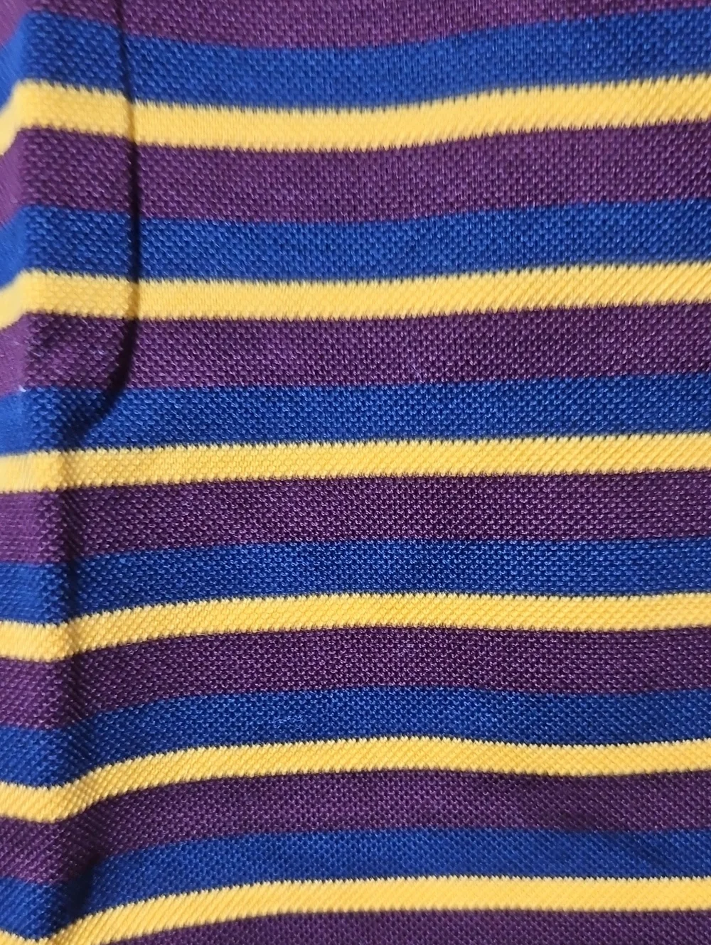 Striped Ralph Lauren Polo Golf Fit Shirt in Burgundy and Yellow